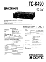 Sony TC-K490 - Service Manual 